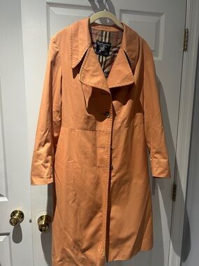 Vintage Burberry Peach Orange Trench Coat